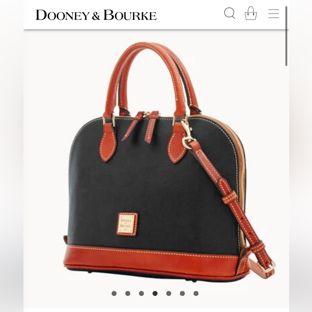 Pebble Grain Zip Zip Satchel
